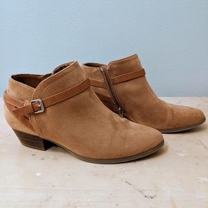 Old Navy Faux Suede/Leather Ankle Booties